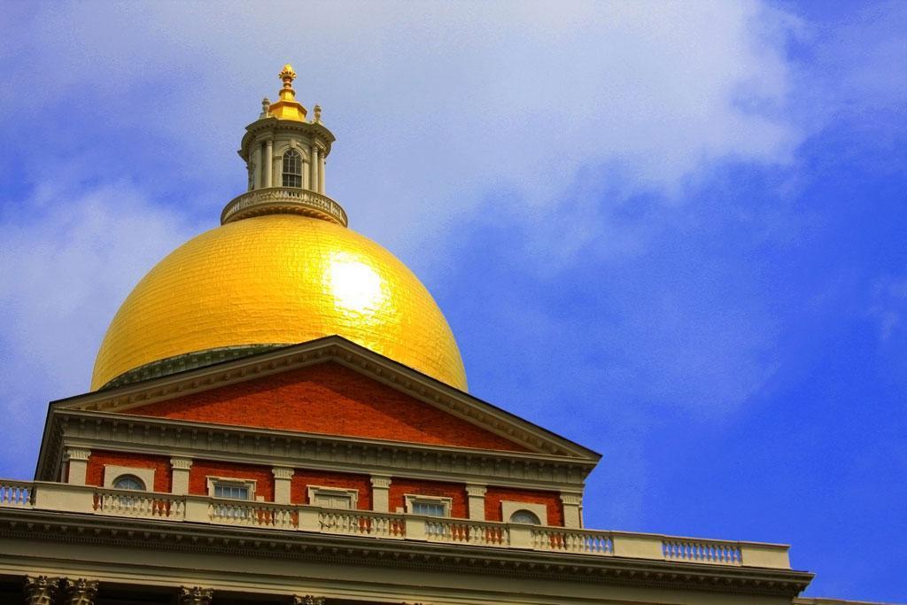 Beacon Hill Massachusetts State House Golden Dome