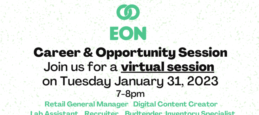 EON Career & Opportunity Session on Jan. 31